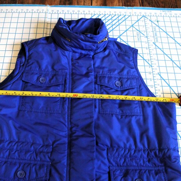 Liz Claiborne Royal Blue Hooded Puffer Vest, IX - Picture 5 of 10